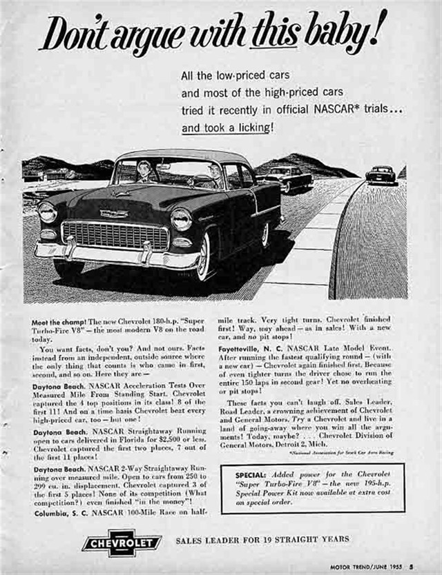 Chevrolet 210 1955 #112 publicidad impresa