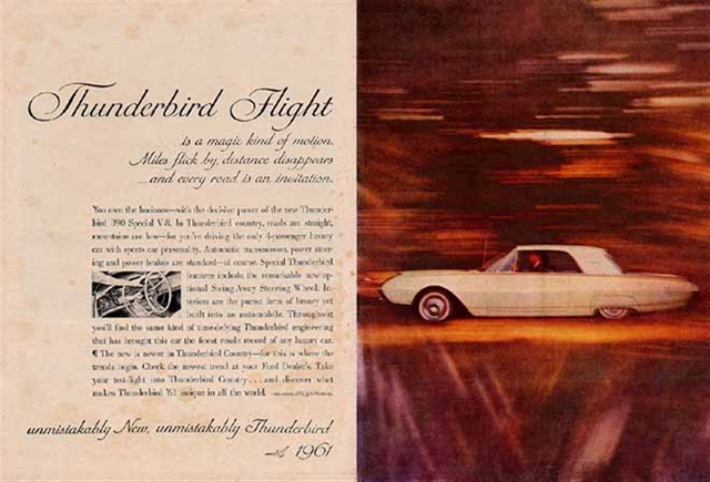 Ford Thunderbird 1961 #308 publicidad impresa