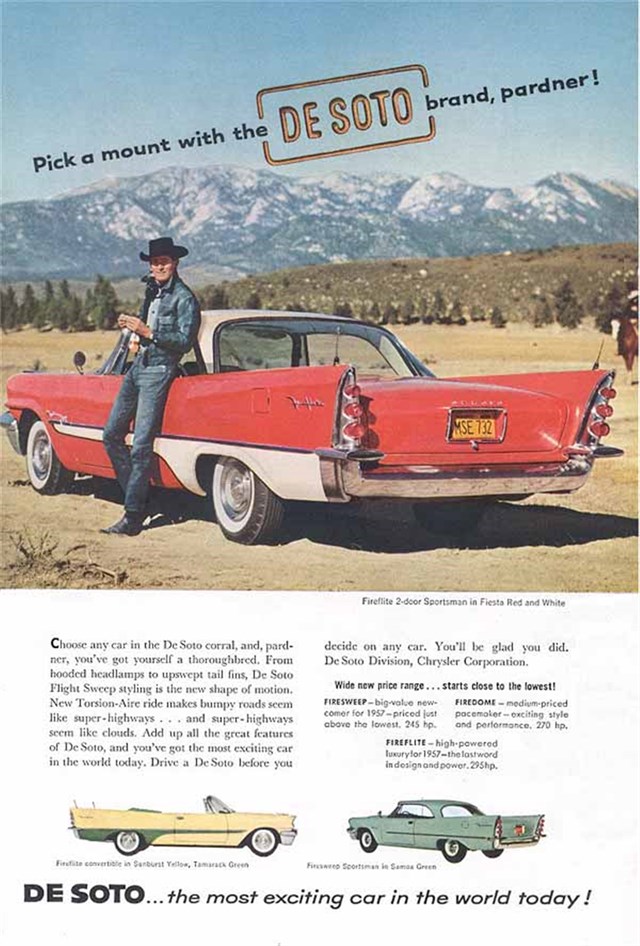 DeSoto Fireflite 1957 #408 publicidad impresa