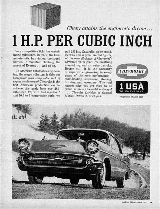 Chevrolet Bel Air 1957 #920 publicidad impresa