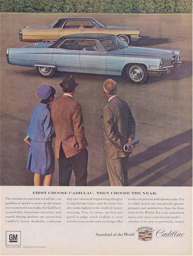 Cadillac de Ville 1967 #1020 publicidad impresa