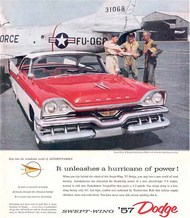 Dodge Royal Lancer 1957 #409 publicidad impresa