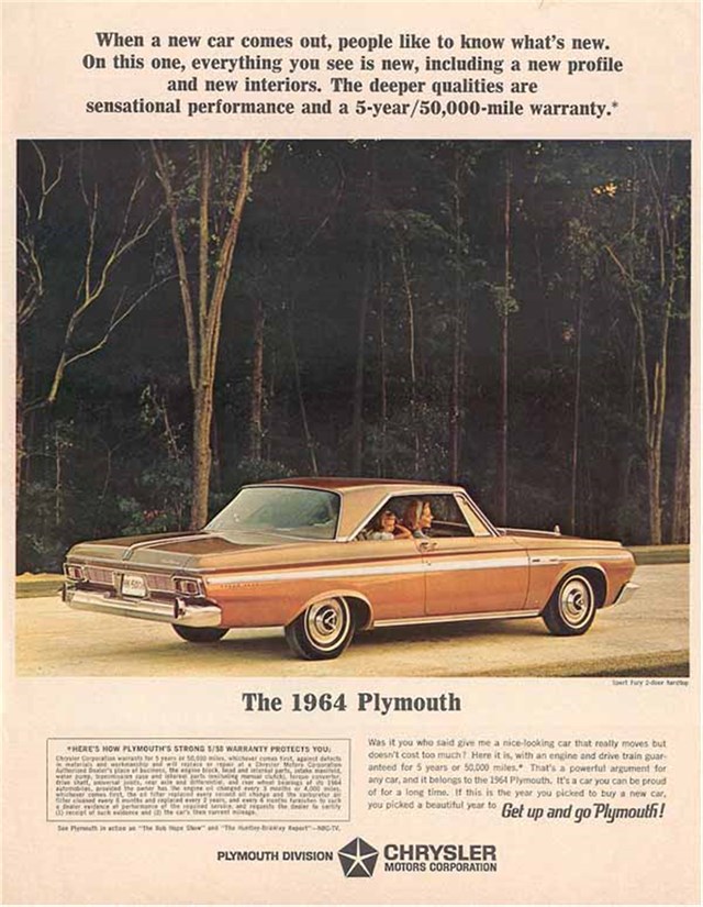 Plymouth Fury 1964 #721 publicidad impresa