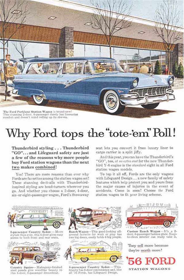 Ford Vagoneta 1956 #211 publicidad impresa