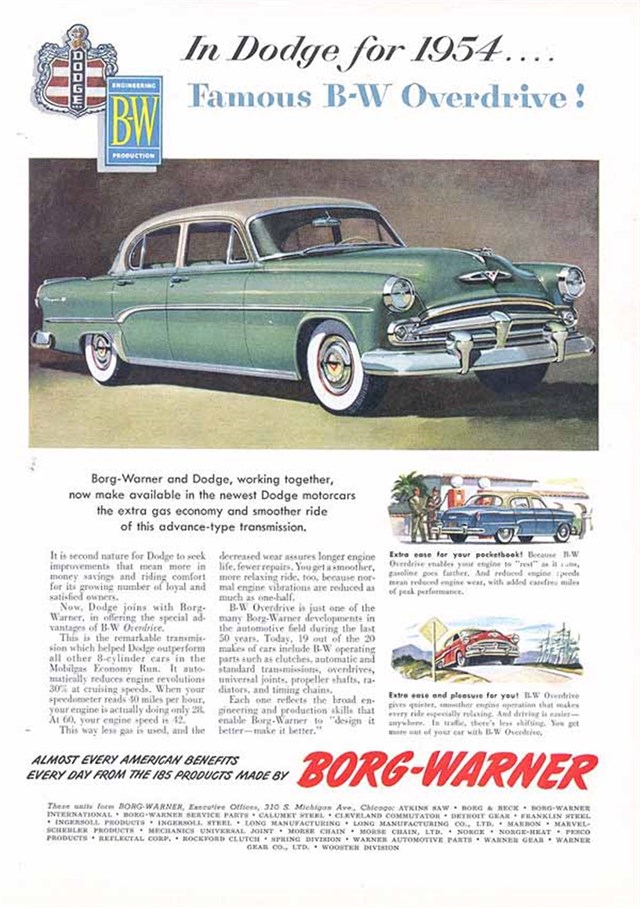 Dodge Royal 1954 #410 publicidad impresa