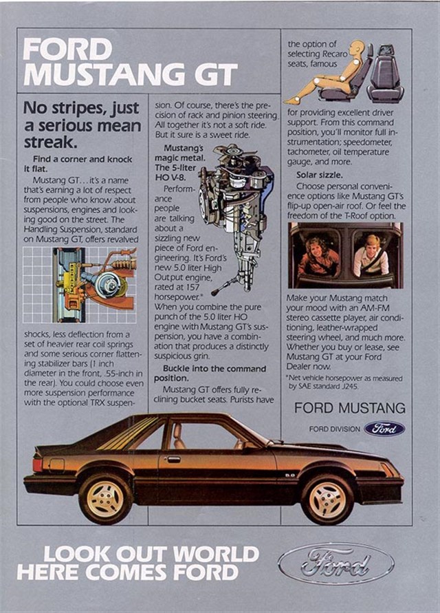 Ford Mustang 1982 #1119 publicidad impresa