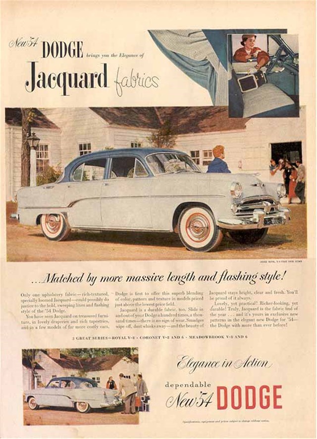 Dodge Royal 1954 #411 publicidad impresa