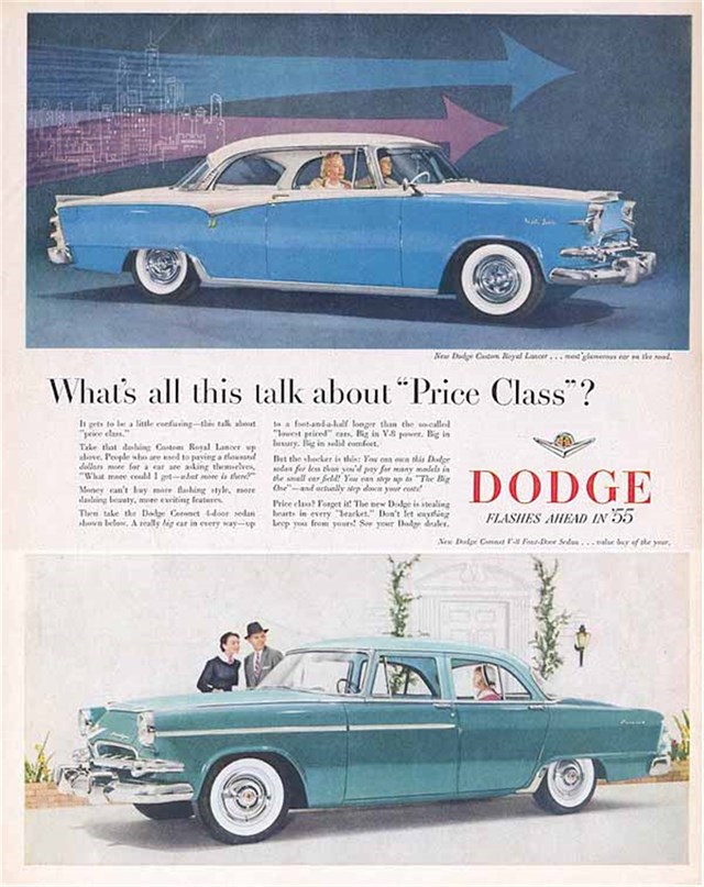 Dodge Royal Lancer 1955 #412 publicidad impresa
