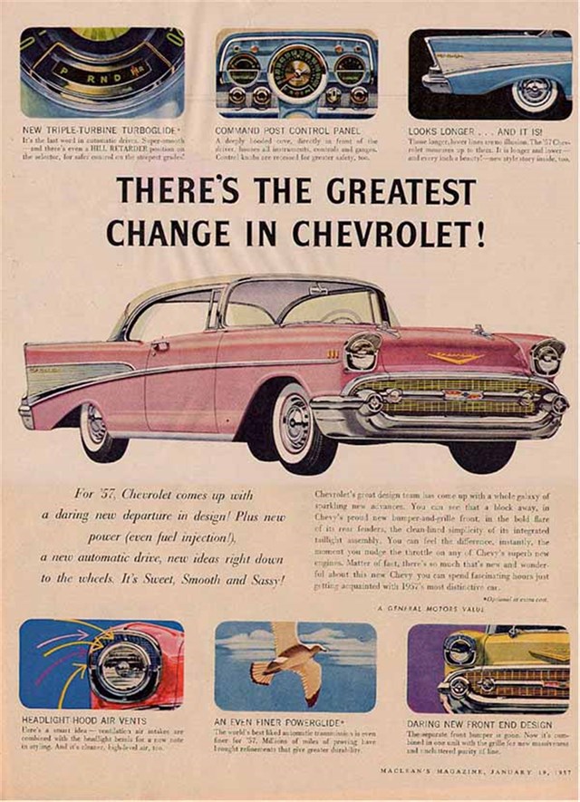 Chevrolet Bel Air 1957 #924 publicidad impresa