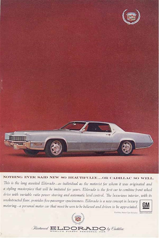Advertising of Cadillac Eldorado 1967 #1024