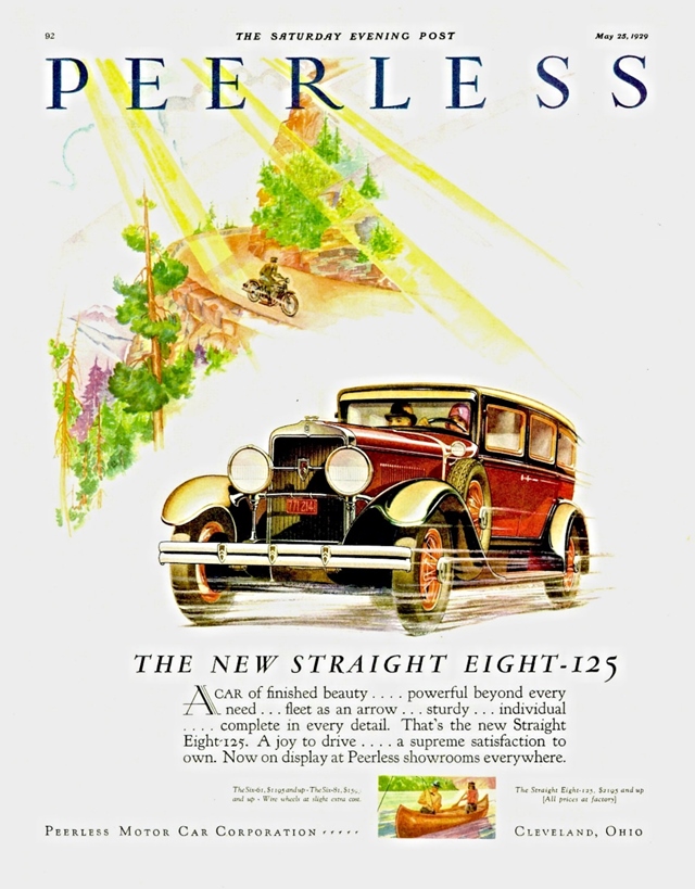 Advertising of Peerless Eight-125 1929 #1185