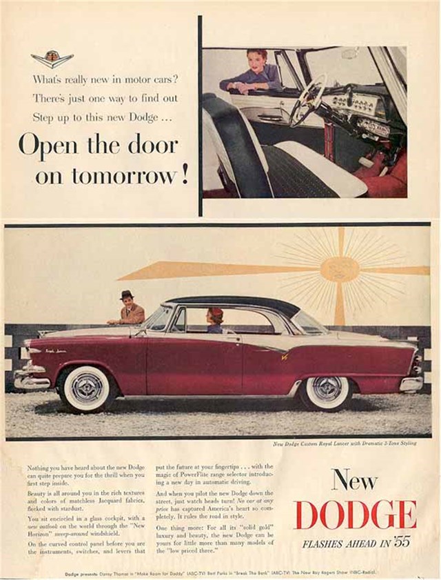 Dodge Royal Lancer 1955 #413 publicidad impresa