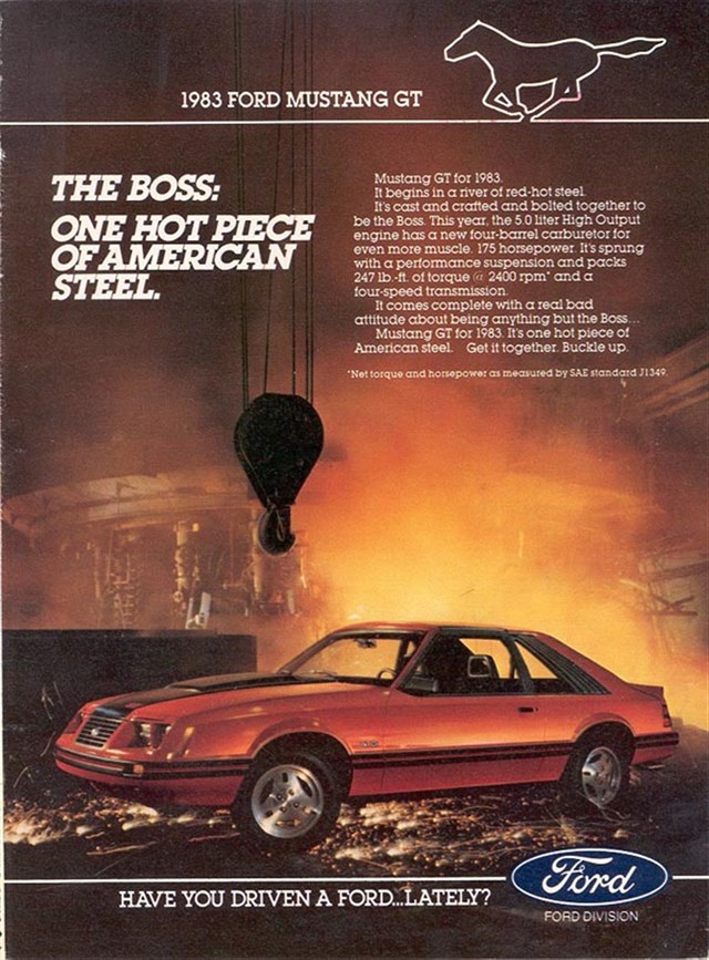 Ford Mustang 1983 #1122 publicidad impresa