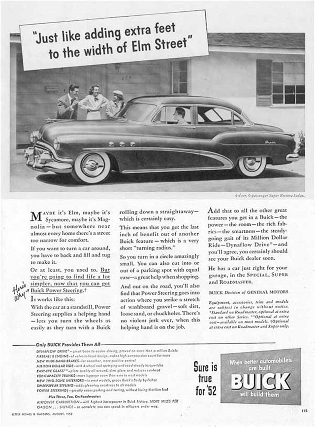 Buick Super Riviera 1952 #314 publicidad impresa