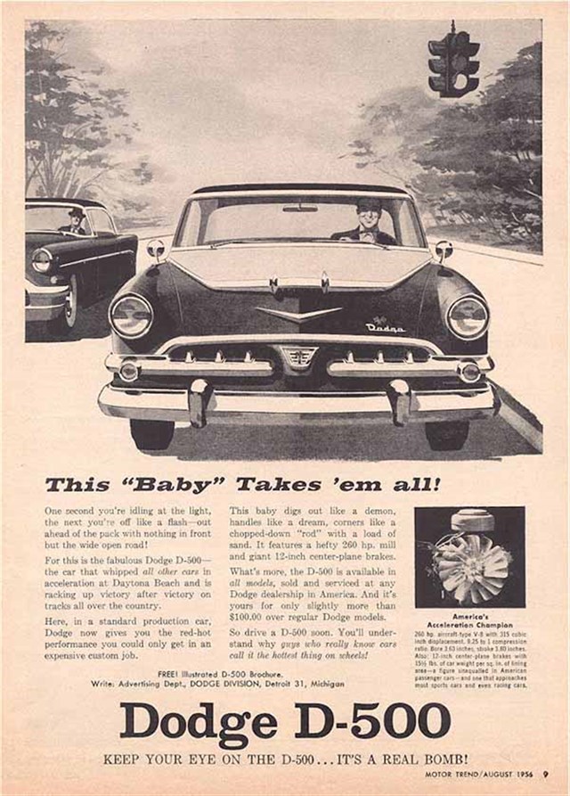Dodge D-500 1956 #415 publicidad impresa