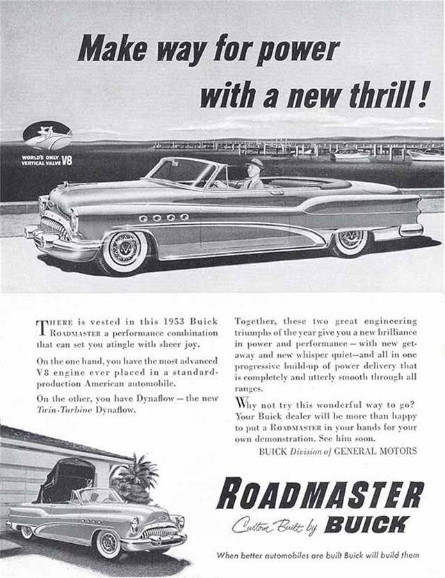 Buick Roadmaster 1953 #316 publicidad impresa