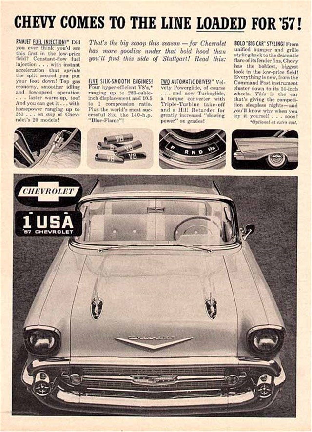 Chevrolet Bel Air 1957 #928 publicidad impresa