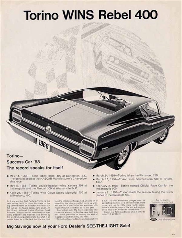 Advertising of Ford Torino 1968 #1028