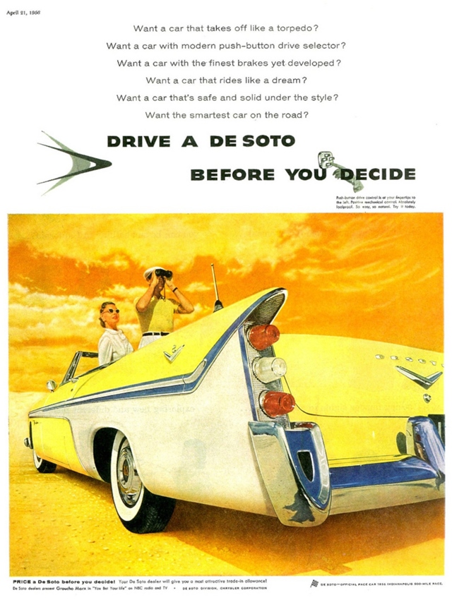 Advertising of DeSoto Fireflite 1956 #1189