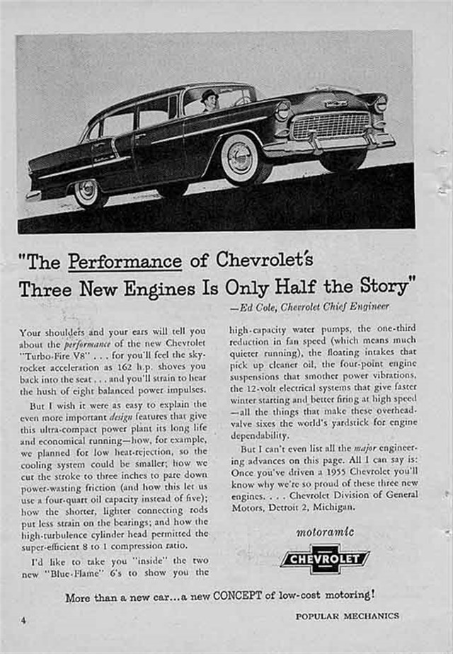 Chevrolet Bel Air 1955 #121 publicidad impresa