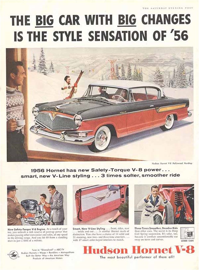 Hudson Hornet 1956 #417 publicidad impresa