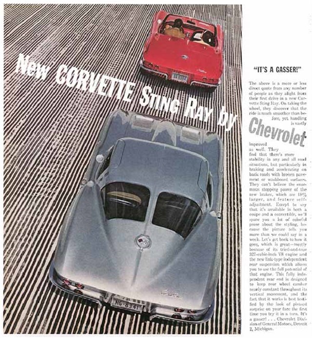 Chevrolet Corvette 1963 #629 publicidad impresa