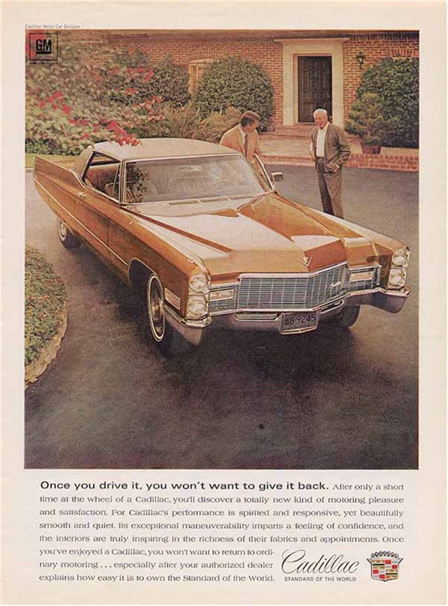 Advertising of Cadillac de Ville 1968 #1029