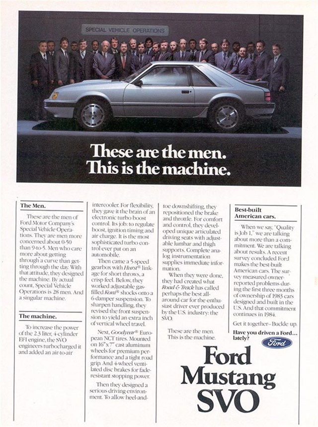Ford Mustang 1984 #1126 publicidad impresa