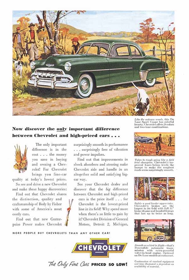 Chevrolet Styleline De Luxe 1952 #318 publicidad impresa