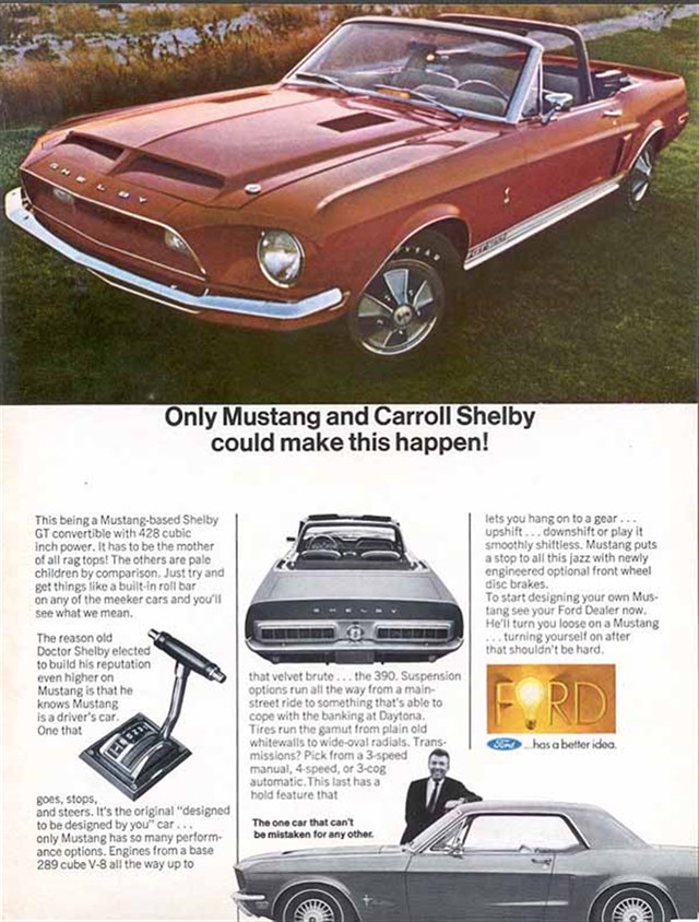 Advertising of Ford Mustang 1968 #830