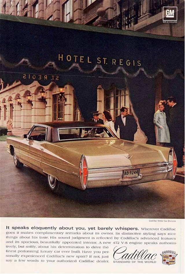 Advertising of Cadillac de Ville 1968 #1030