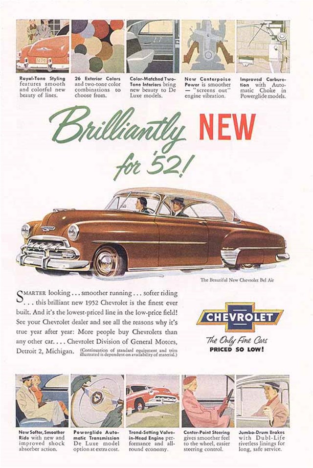 Chevrolet Bel Air 1952 #319 publicidad impresa