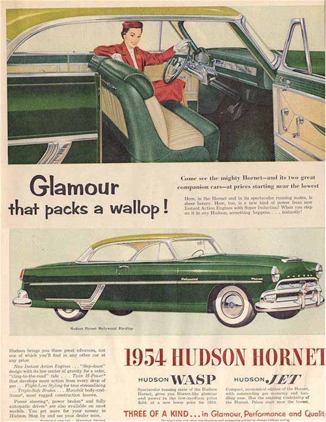 Hudson Hornet 1954 #419 publicidad impresa