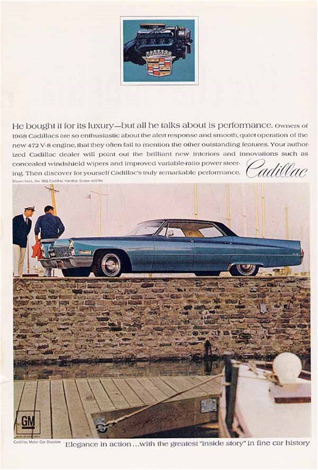 Cadillac de Ville 1968 #1031 publicidad impresa