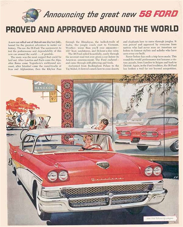 Ford Fairlane 500 1958 #220 publicidad impresa