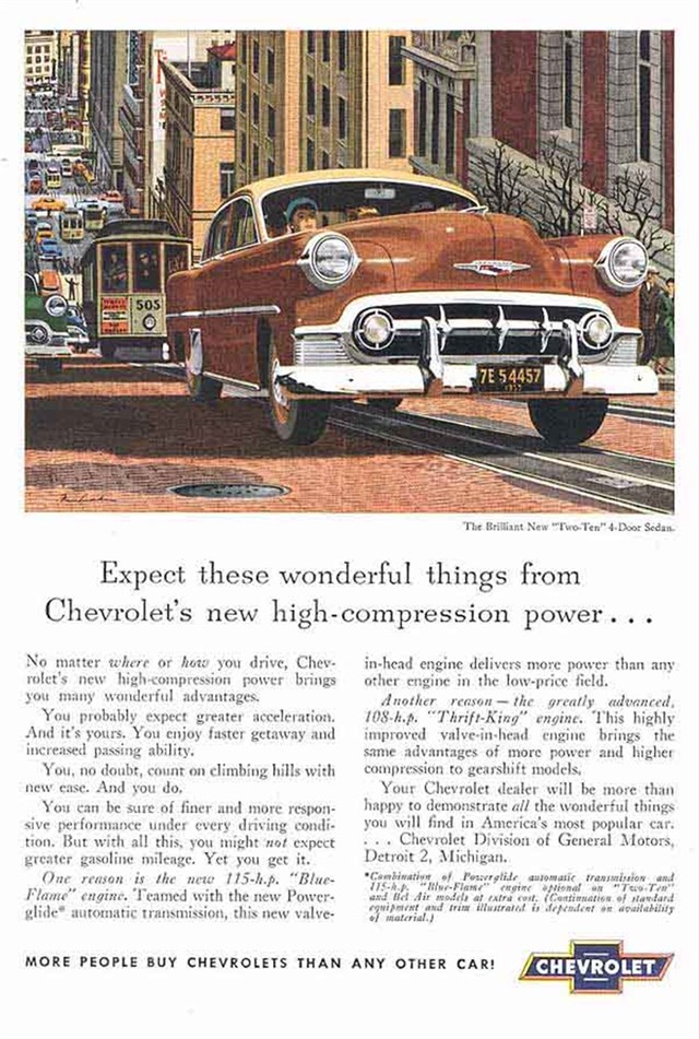 Chevrolet 210 1953 #320 publicidad impresa