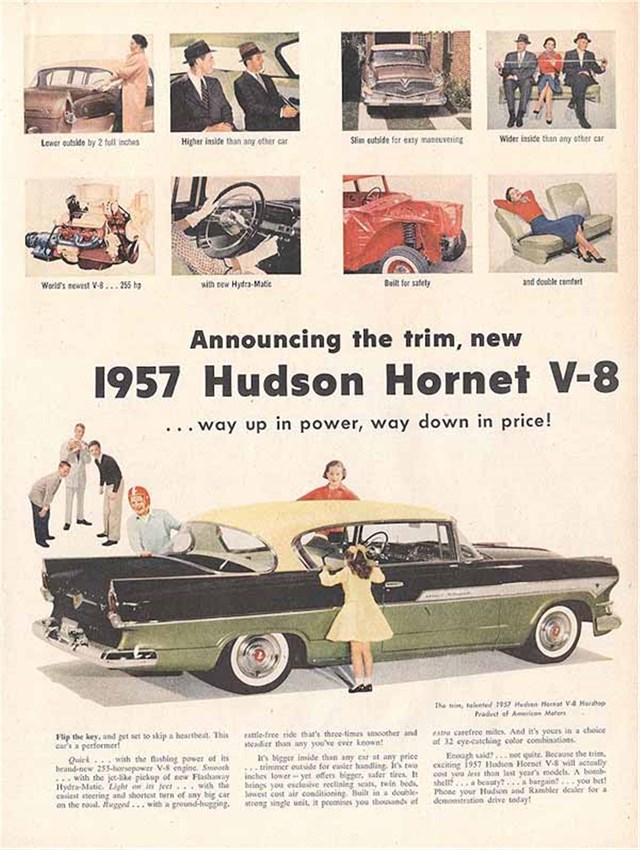 Hudson Hornet 1957 #420 publicidad impresa