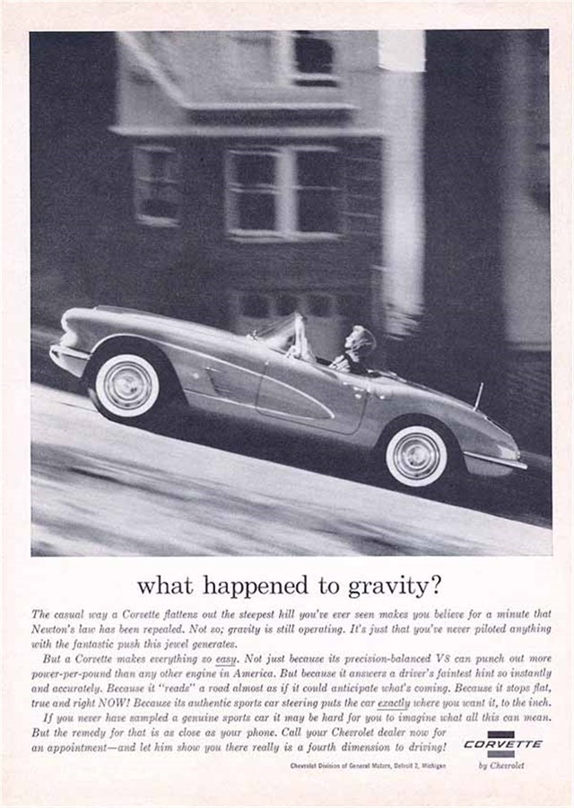 Chevrolet Corvette 1960 #550 publicidad impresa