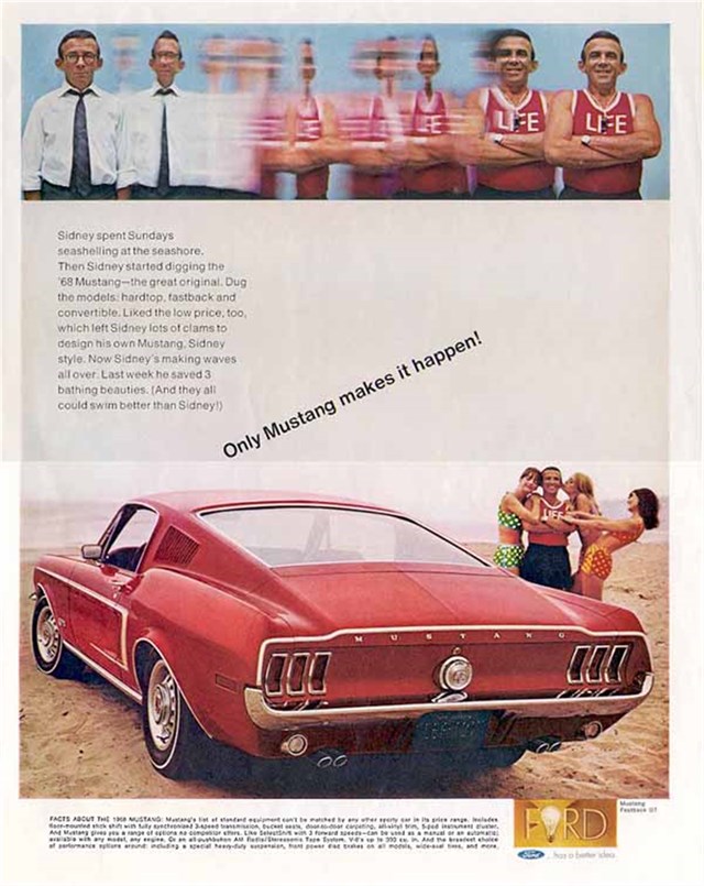 Ford Mustang 1968 #832 publicidad impresa