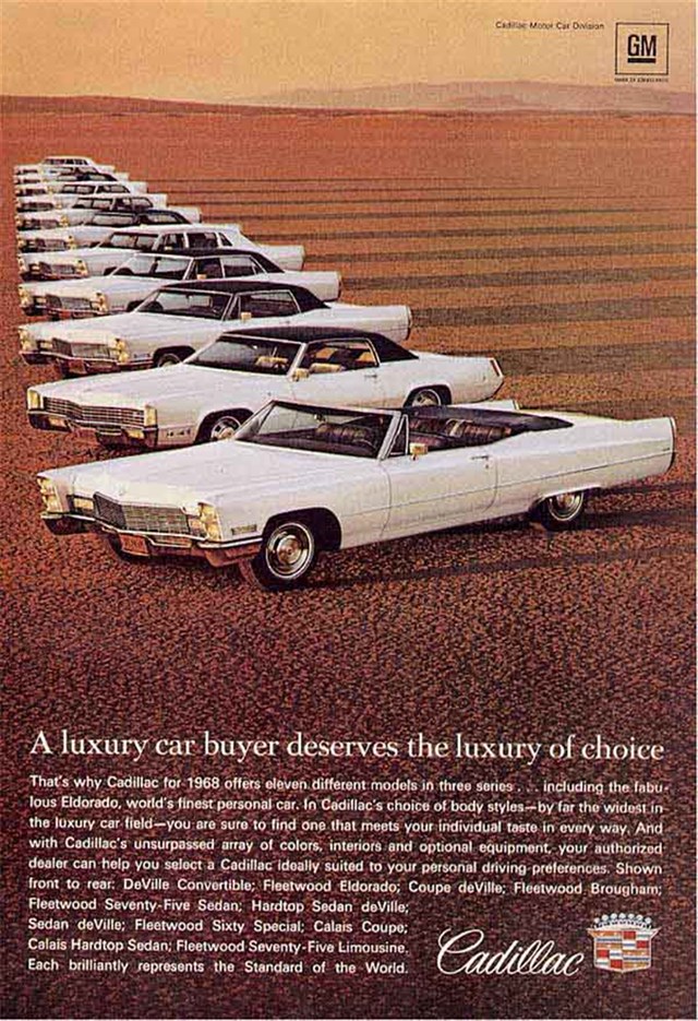 Cadillac Varios 1968 #1032 publicidad impresa