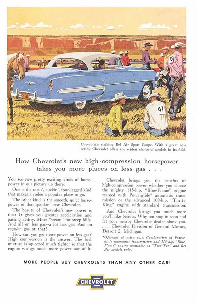 Chevrolet Bel Air 1953 #321 publicidad impresa