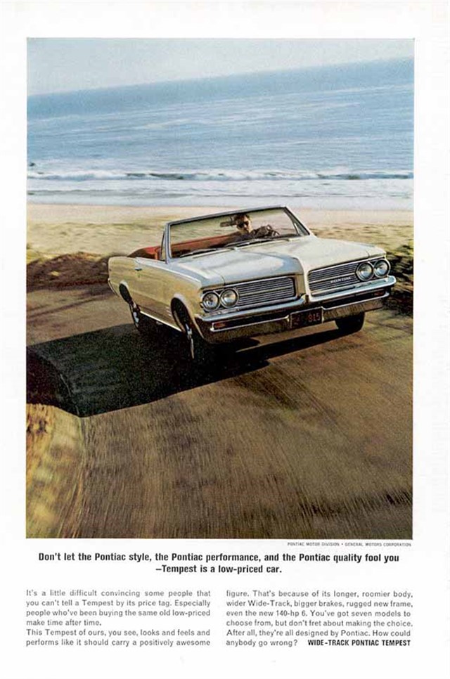 Pontiac Tempest LeMans 1964 #733 publicidad impresa