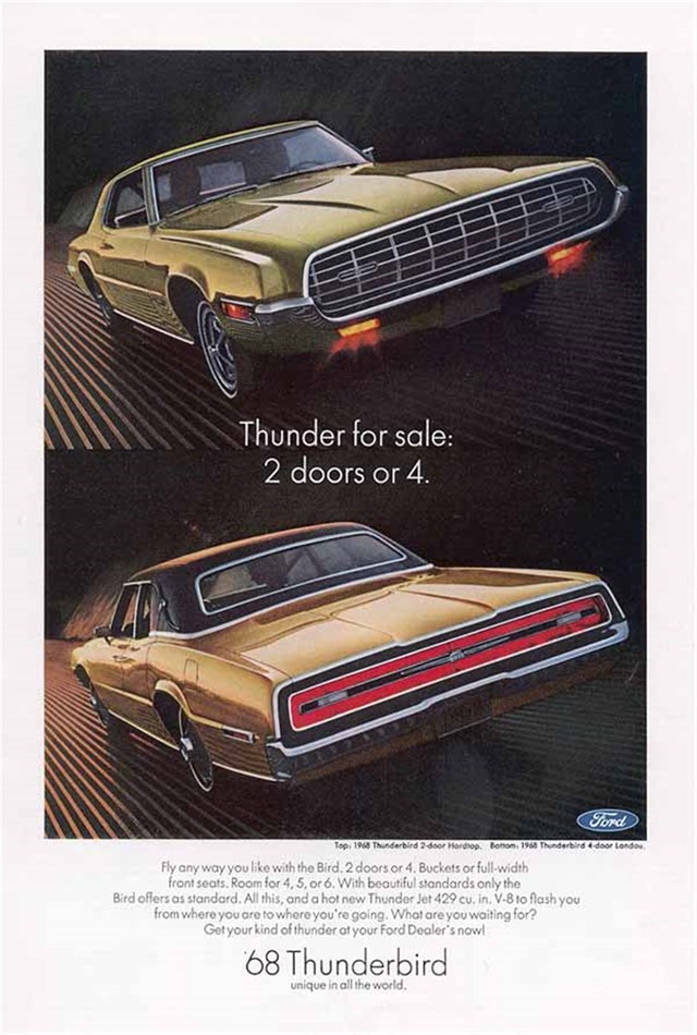 Ford Thunderbird 1968 #833 publicidad impresa