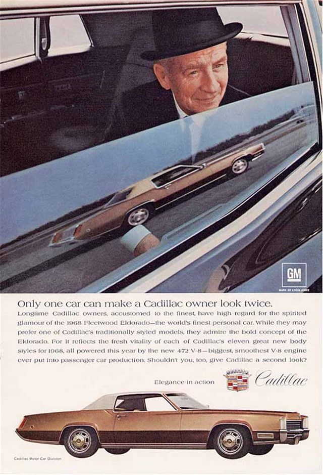 Cadillac Eldorado 1968 #1033 publicidad impresa