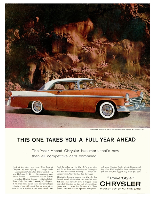 Advertising of Chrysler Windsor 1956 #1250