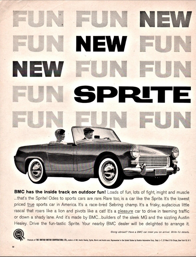 Austin-Healey Sprite 1961 #1257 publicidad impresa