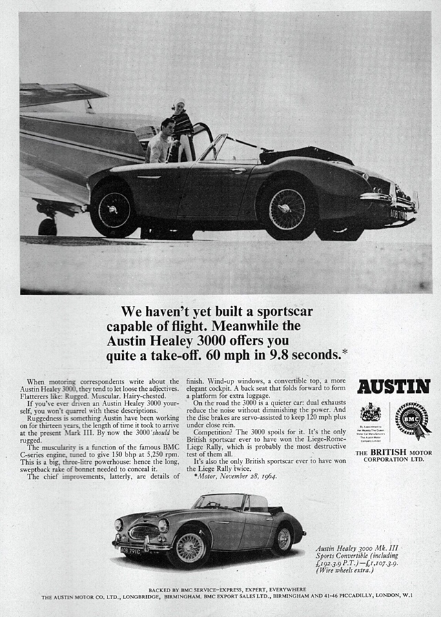 Advertising of Austin-Healey 3000 MK II 1966 #1258