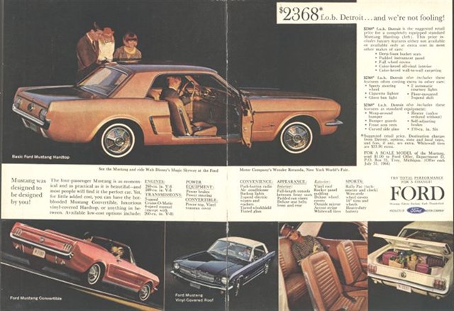 Ford Mustang 1964 #49 publicidad impresa