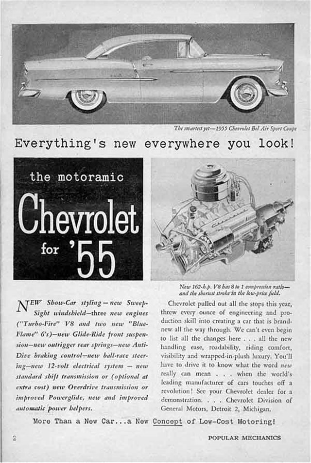 Chevrolet Bel Air 1955 #127 publicidad impresa