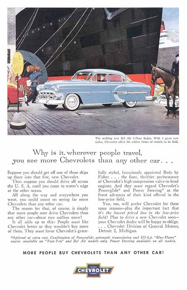 Chevrolet Bel Air 1953 #323 publicidad impresa